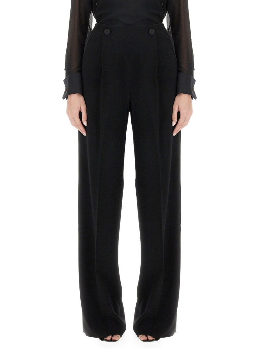 Black Regular Pleated Pants 1