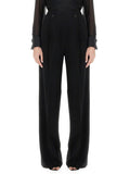 Black Regular Pleated Pants 1