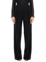 Black Regular Pleated Pants 1