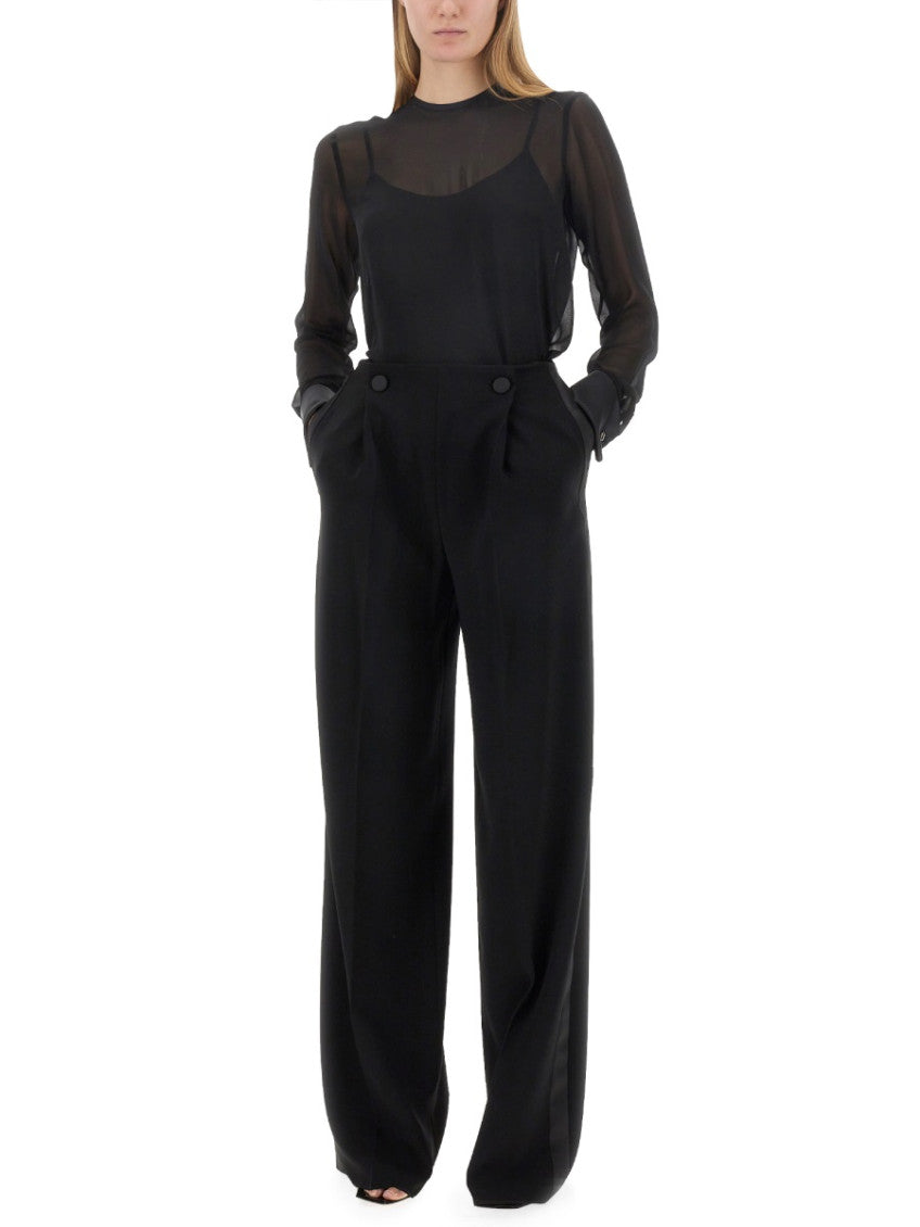 Black Regular Pleated Pants 3