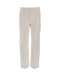 Off White Straight Flat Front Pants 1