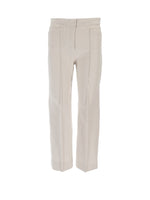 Off White Straight Flat Front Pants 1