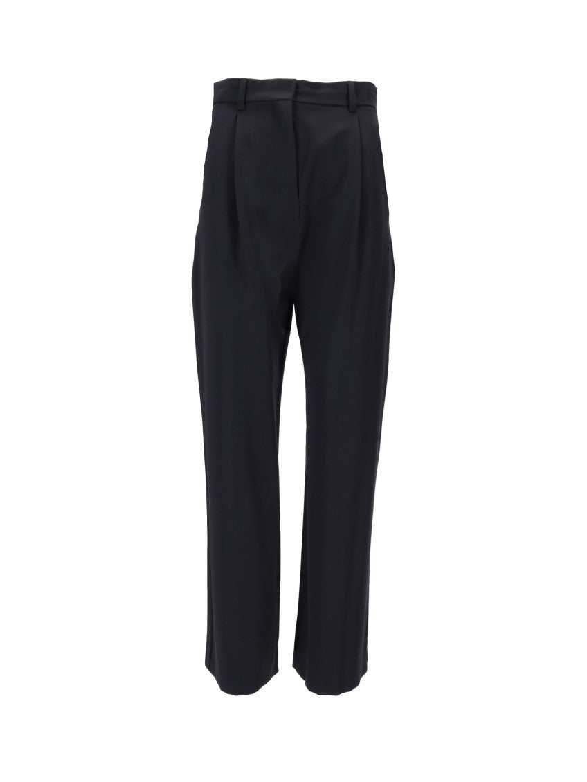 Navy Blue Tailored Flat Front Pant 1