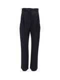 Navy Blue Tailored Flat Front Pant 1