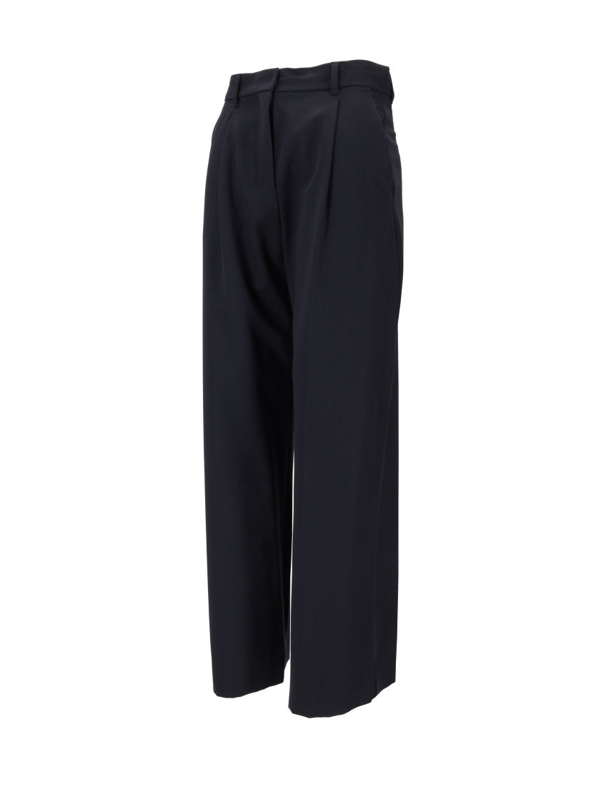 Navy Blue Tailored Flat Front Pant 4
