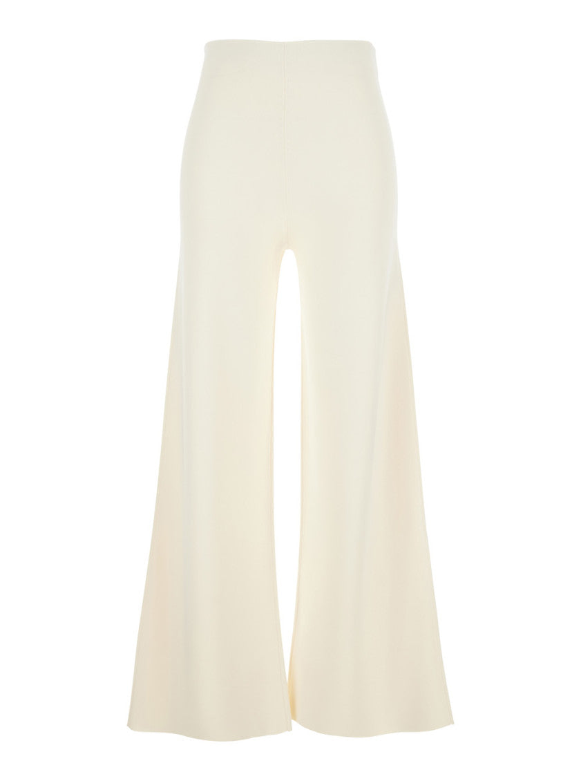 Off White Relaxed Flat Front Pants 1