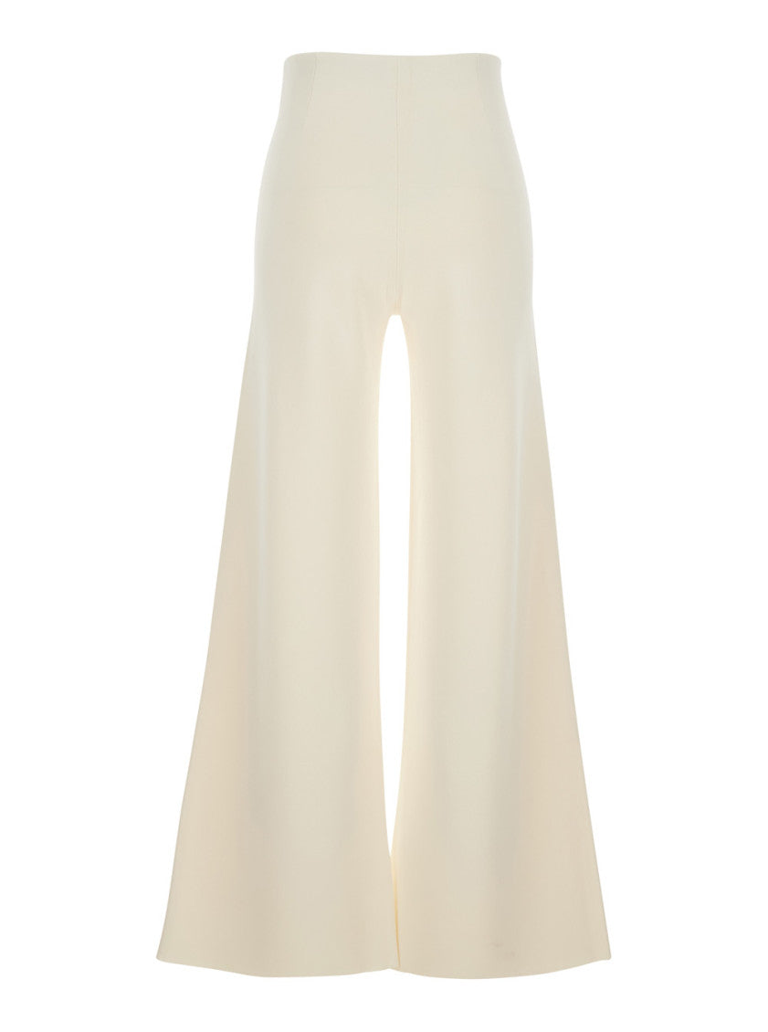Off White Relaxed Flat Front Pants 2