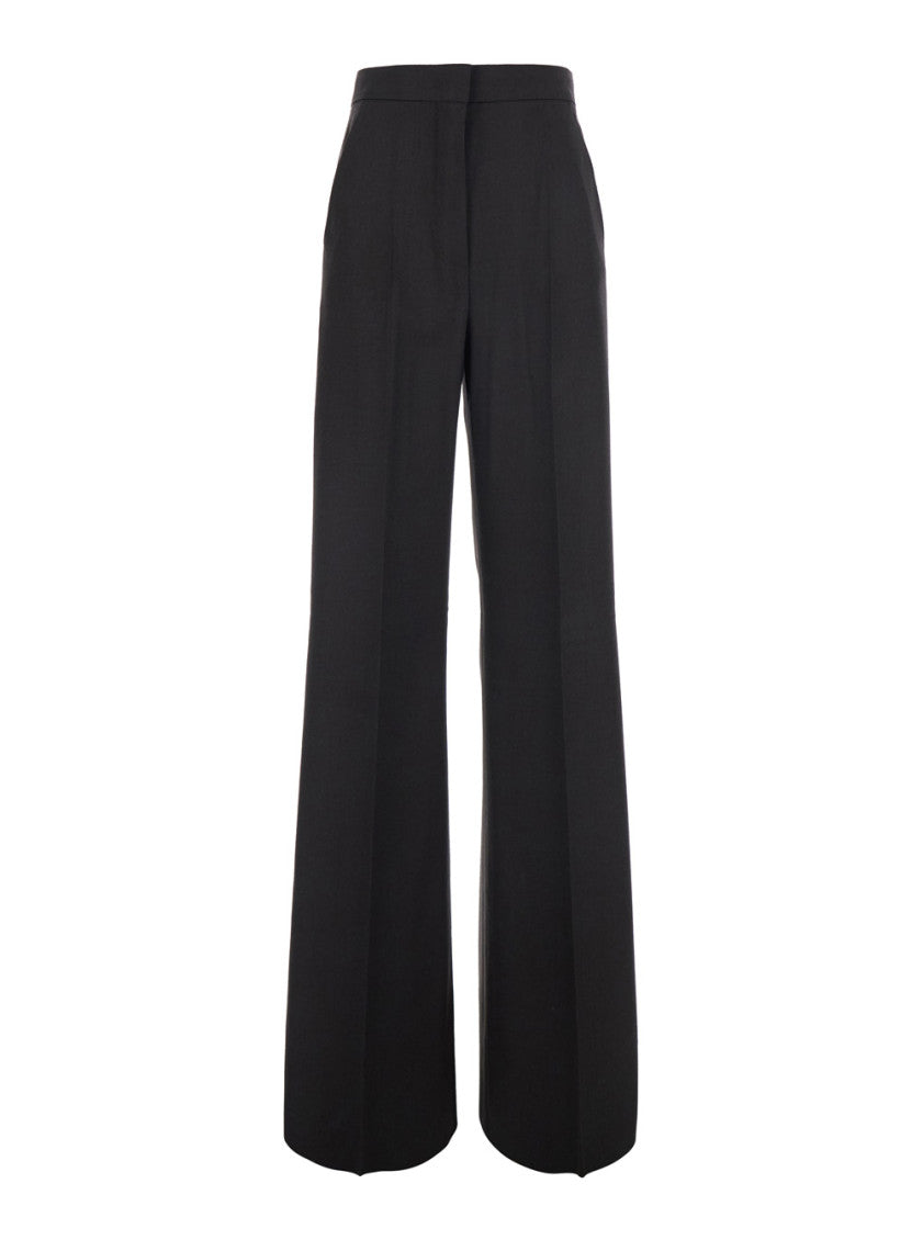 Black Regular Flat Front Pant 1