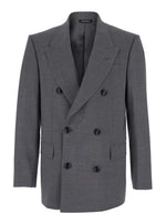 Grey Double Breasted Blazer 1