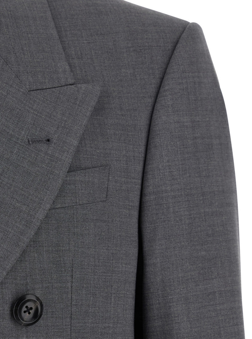 Grey Double Breasted Blazer 3