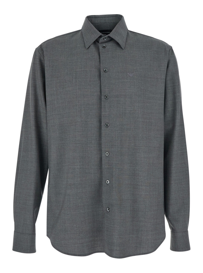 Grey Regular Logo Shirt 1