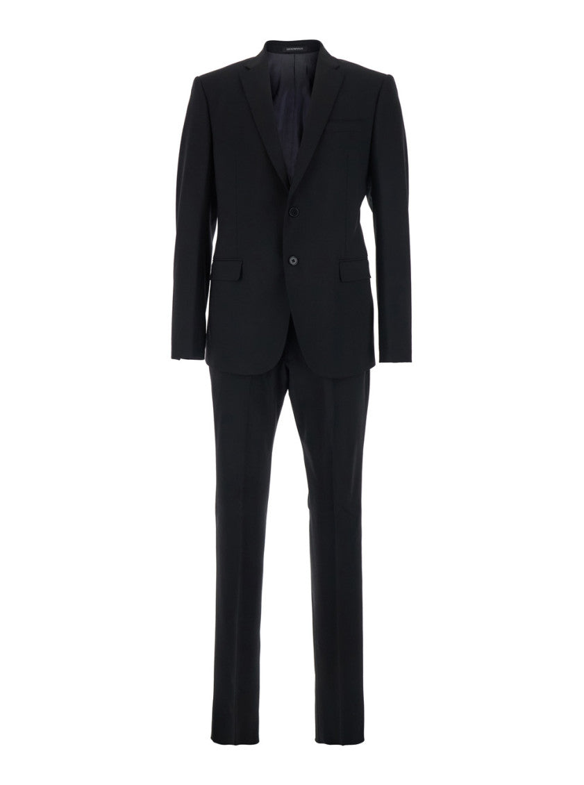 Black Single Breasted Suit 1