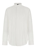 White Regular Pleated Shirt 1
