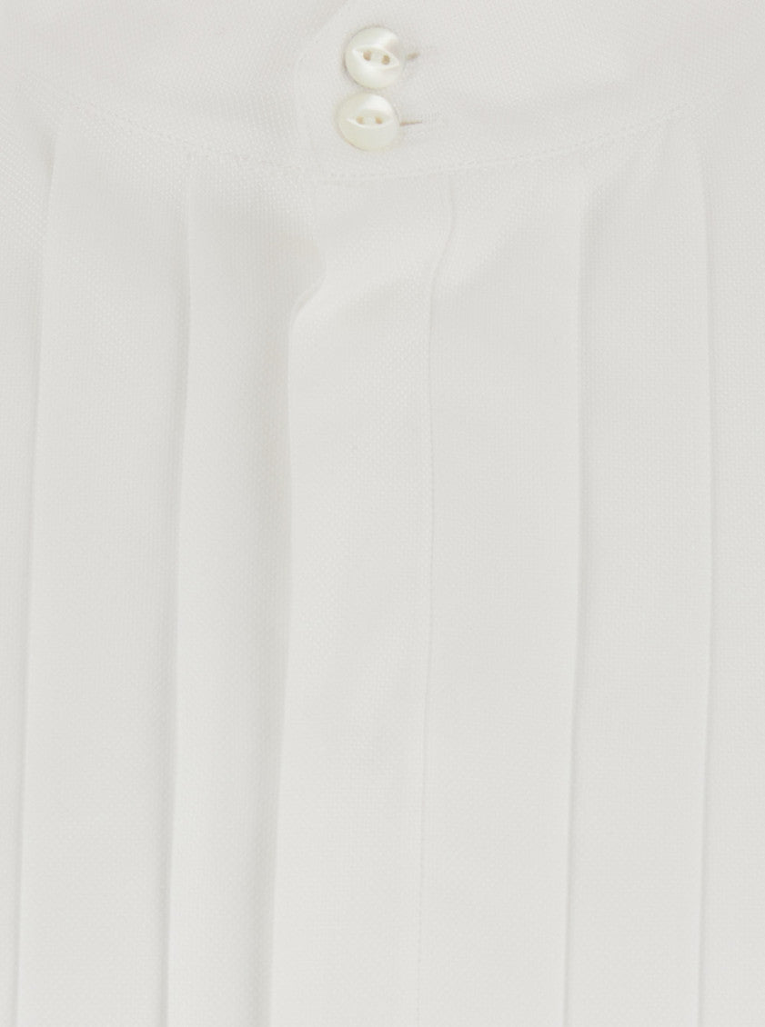 White Regular Pleated Shirt 3