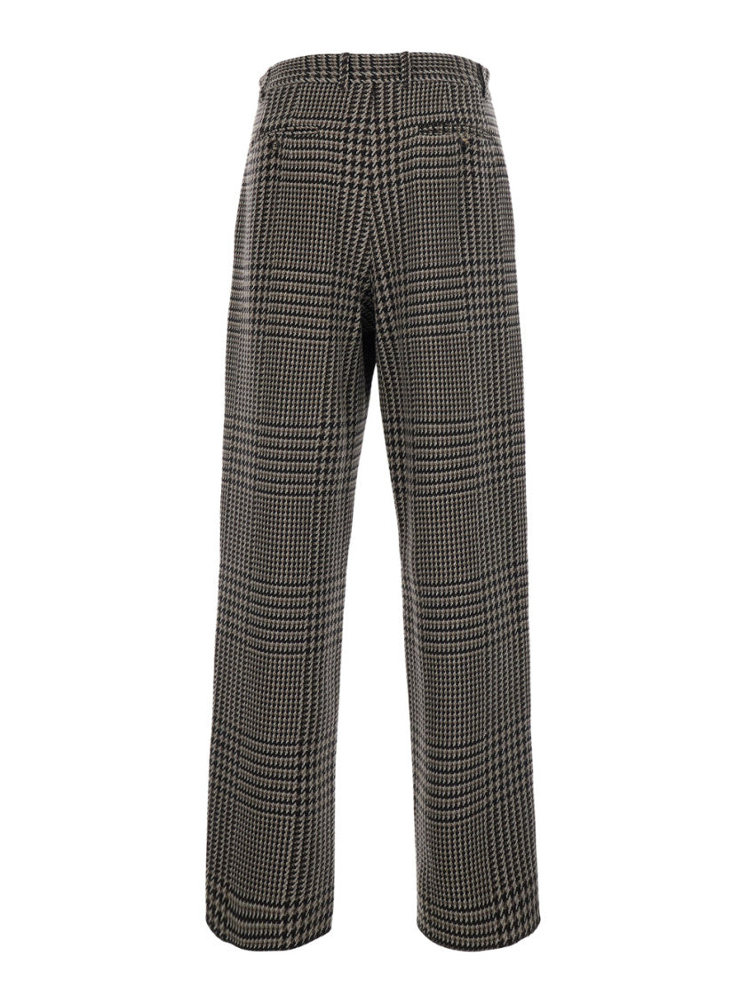 Grey Regular Houndstooth Trousers 2