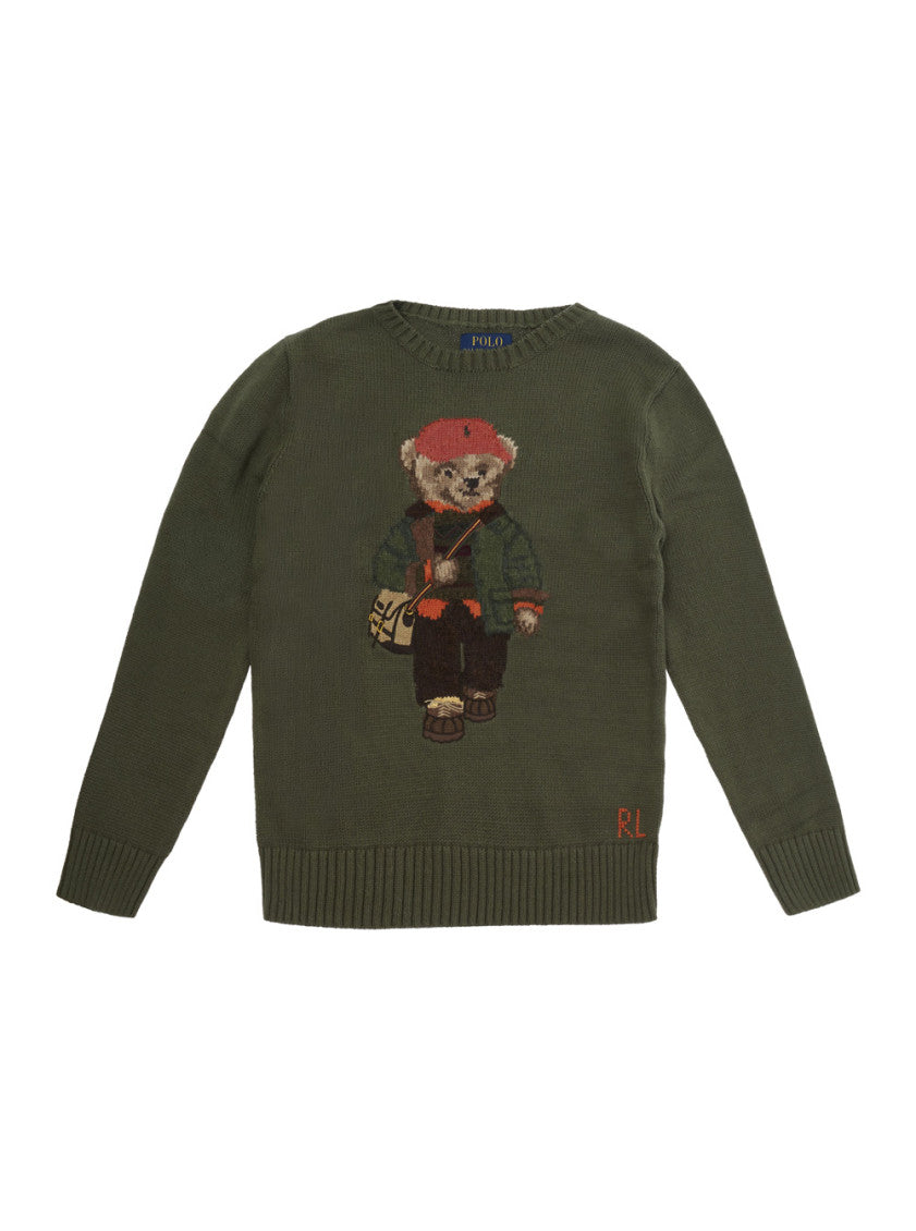 Boys Green Graphic Sweater 1