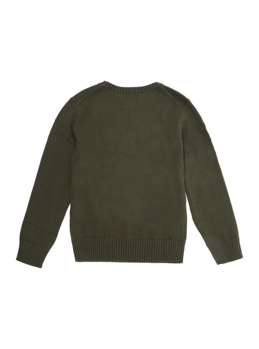 Boys Green Graphic Sweater 2