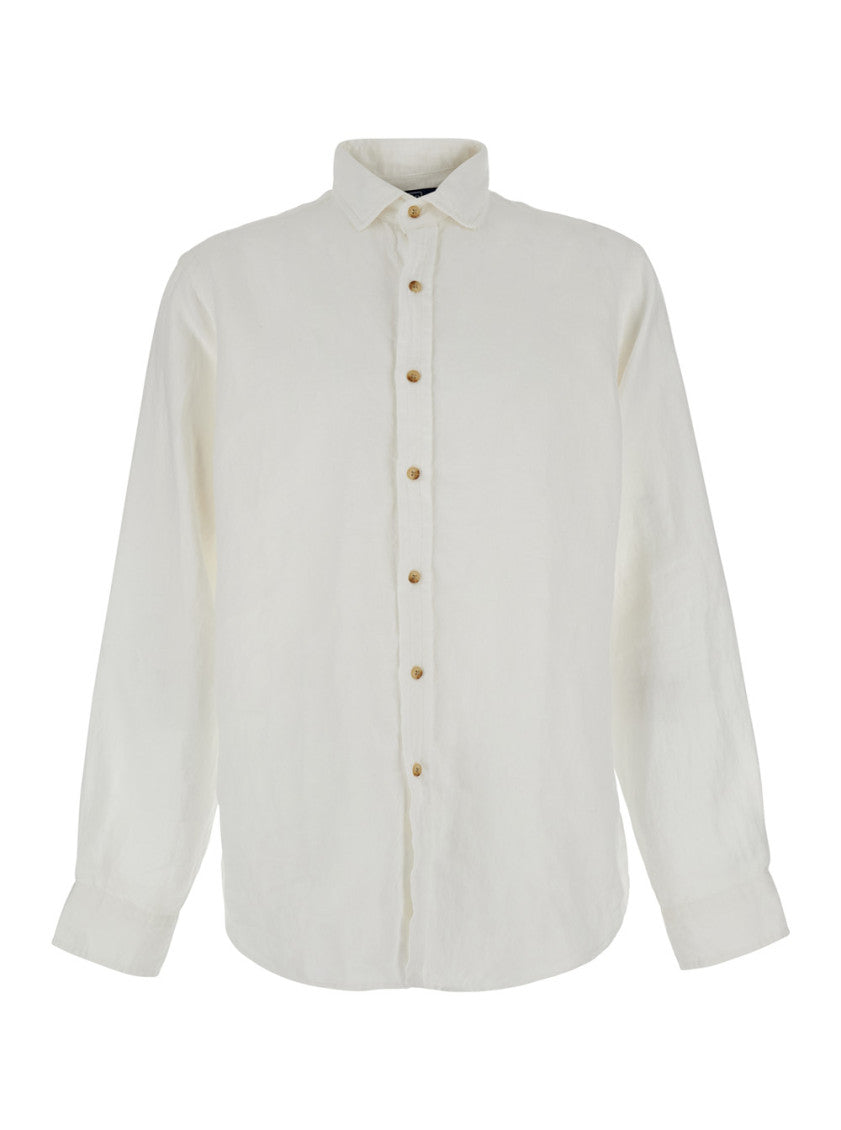 White Regular Solid Shirt 1
