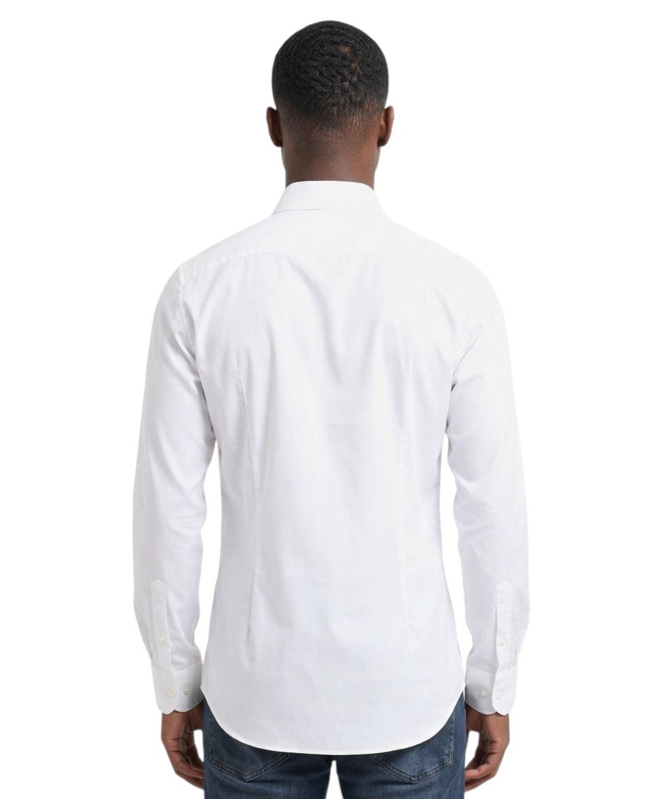 White Slim Solid Shirt 3
