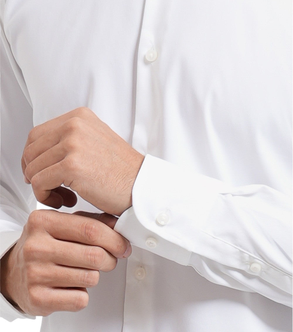 White Slim Solid Shirt 5