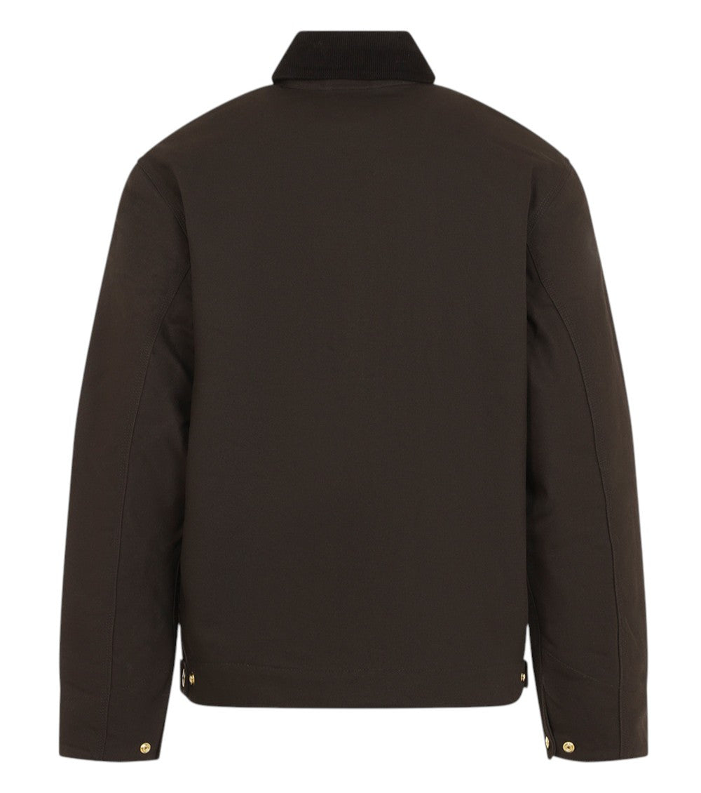 Dark Brown Shirt Collar Jacket 2