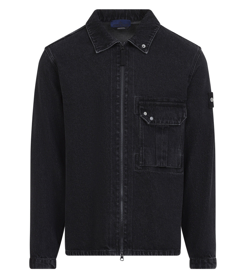 Black Regular Shirt Jacket 1