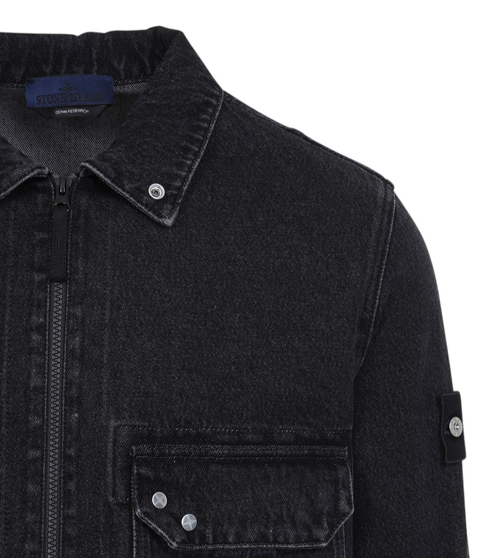 Black Regular Shirt Jacket 3