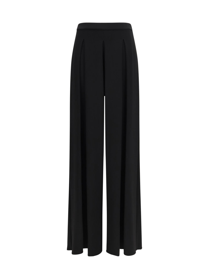 Black Flared Flat Front Pants 1