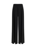 Black Flared Flat Front Pants 1