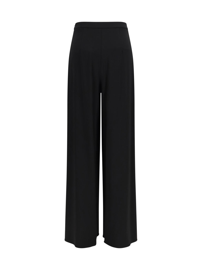 Black Flared Flat Front Pants 2