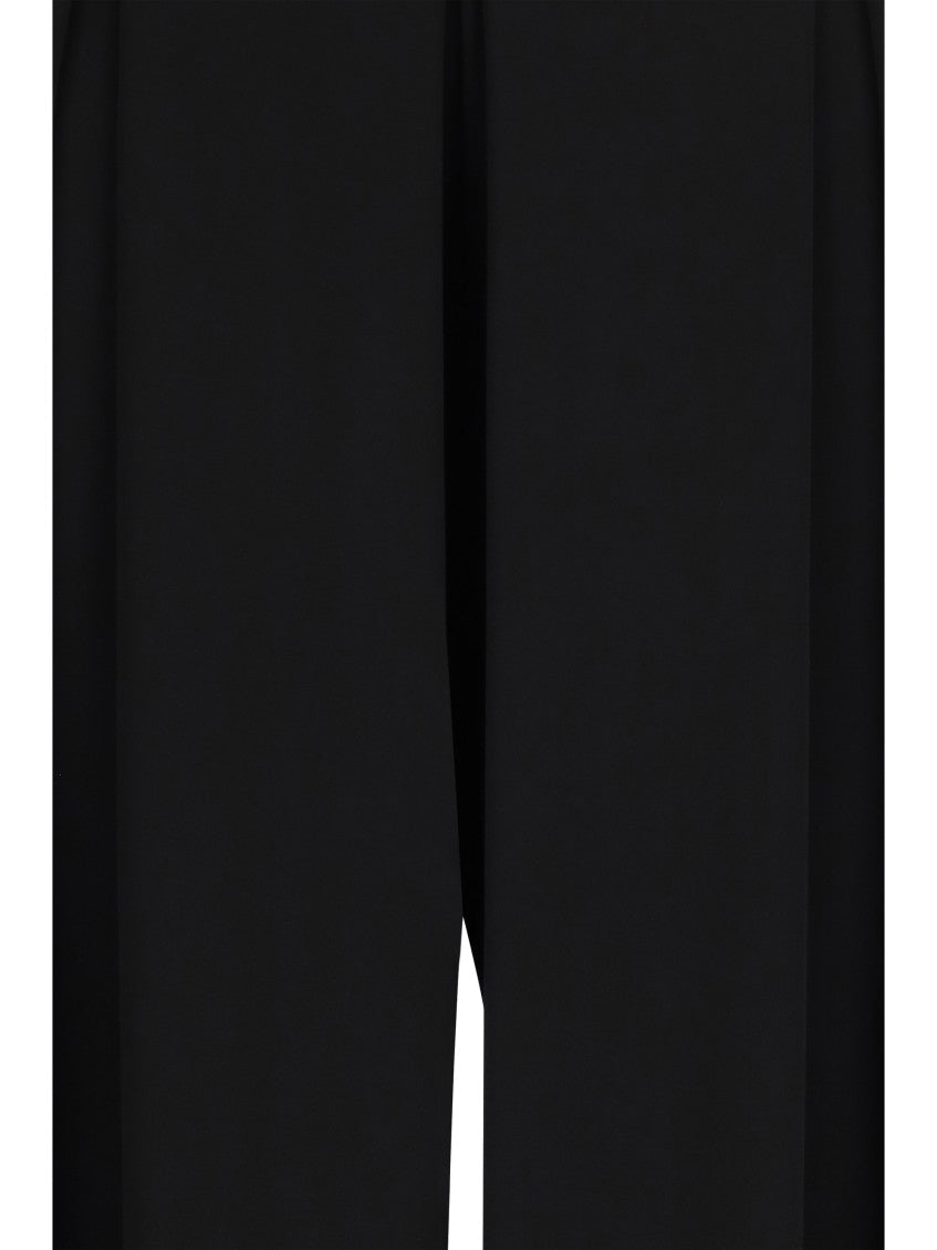 Black Flared Flat Front Pants 3
