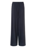 Dark Blue Loose Drawstring Pants 1