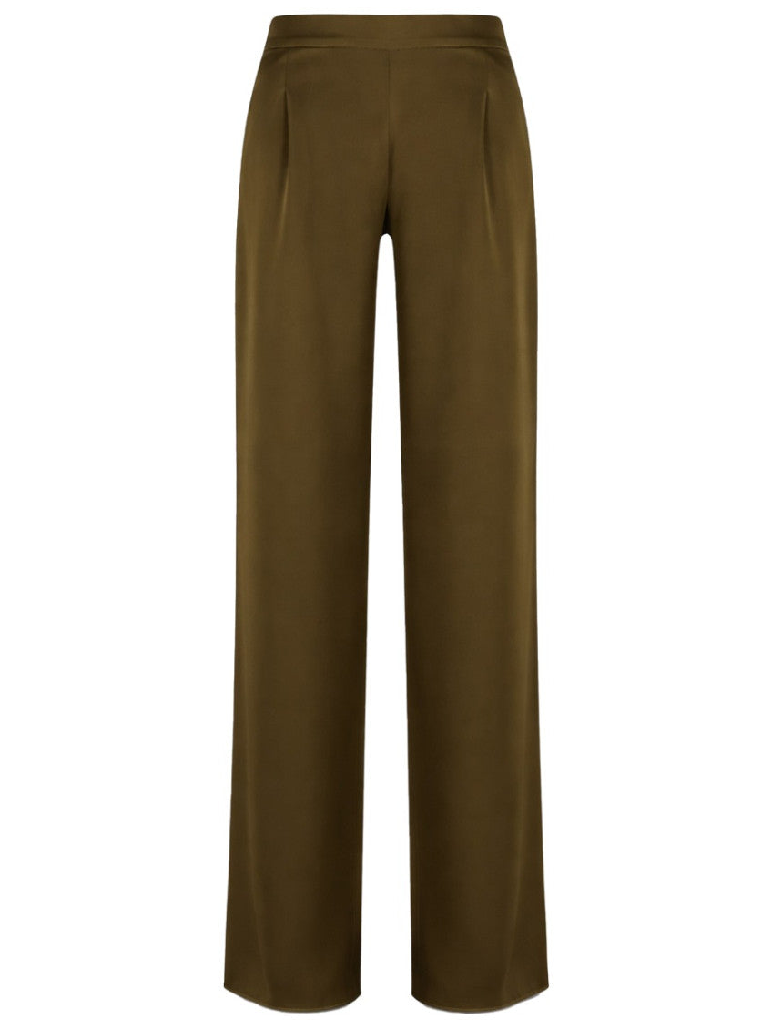 Dark Green Tailored Pleated Pants 1