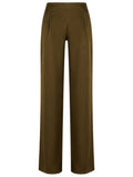 Dark Green Tailored Pleated Pants 1