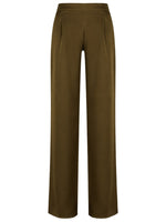 Dark Green Tailored Pleated Pants 1