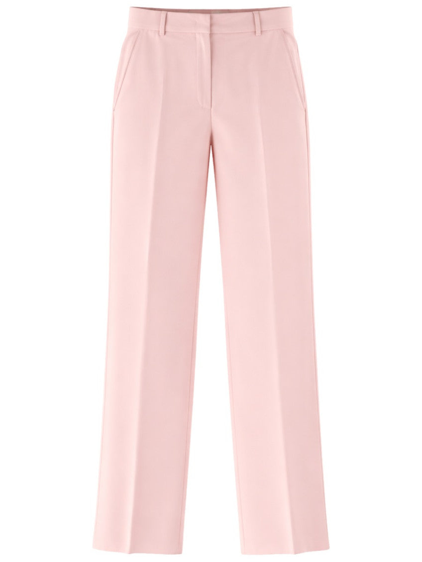 Pink Straight Flat Front Pants 1