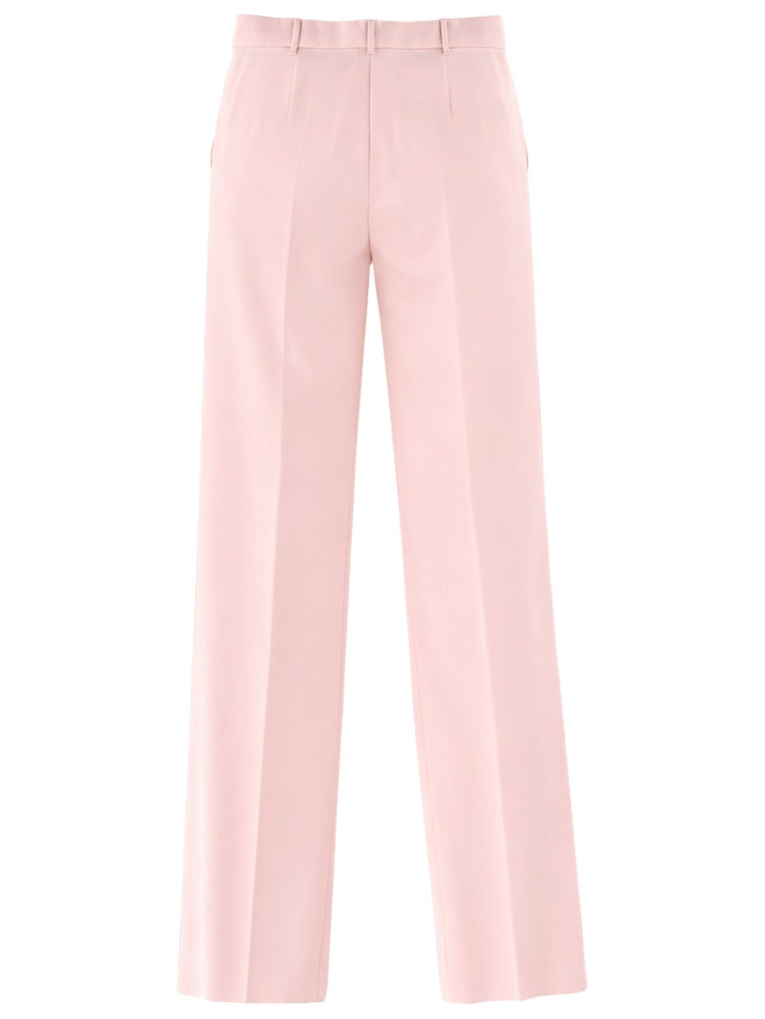 Pink Straight Flat Front Pants 2