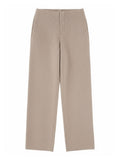 Beige Regular Flat Front Pant 1