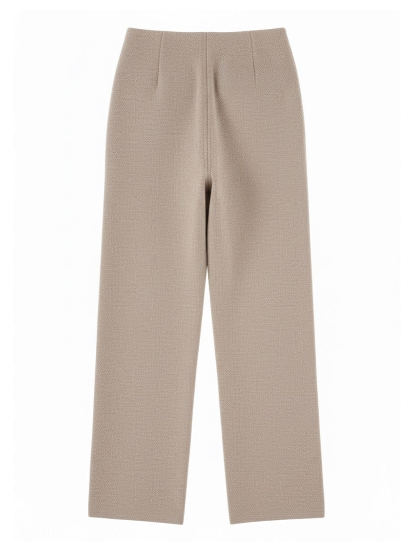 Beige Regular Flat Front Pant 2