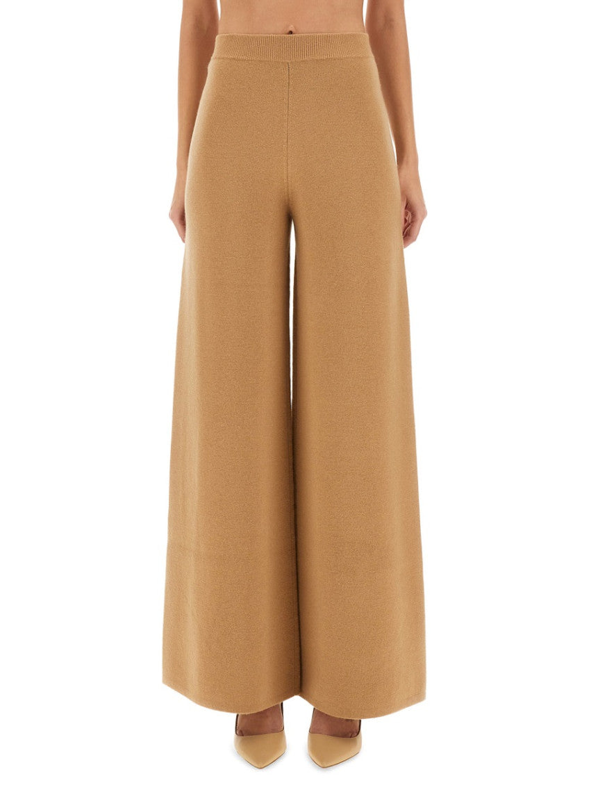 Beige Loose Elasticated Pants 1