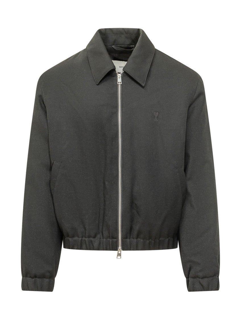Black Shirt Collar Jacket 1