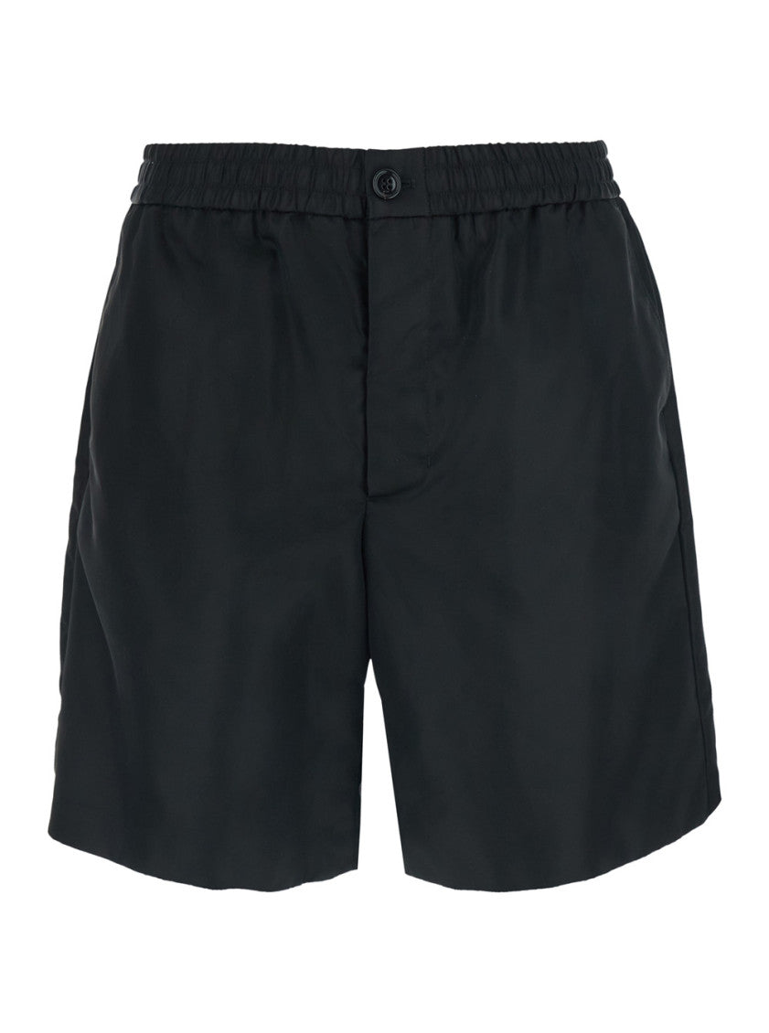 Black Regular Solid Shorts 1