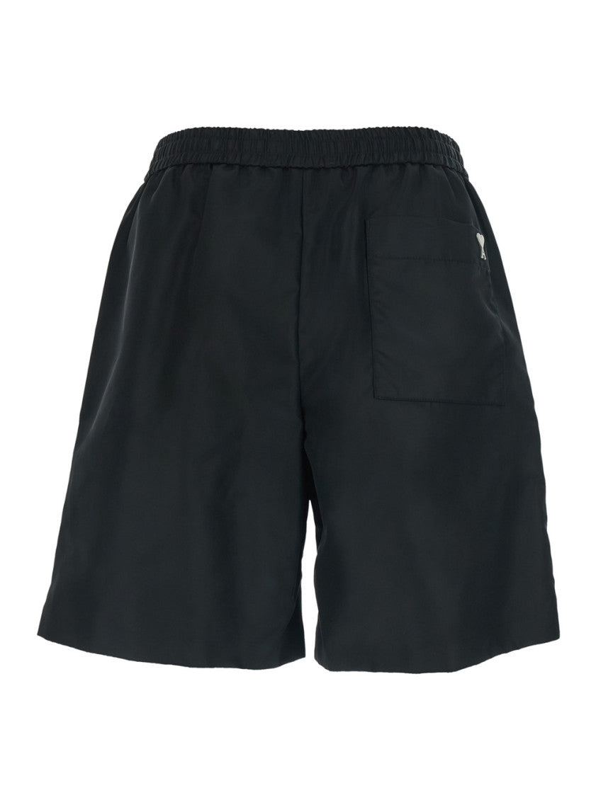 Black Regular Solid Shorts 2