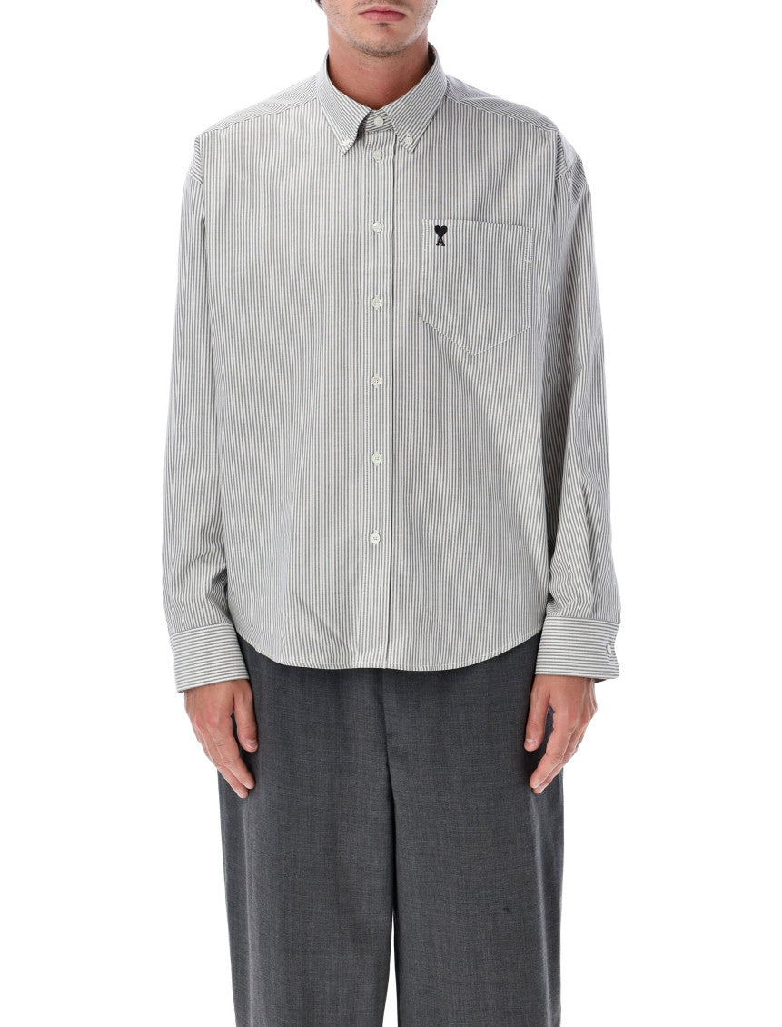 White Boxy Stripes Shirt 1