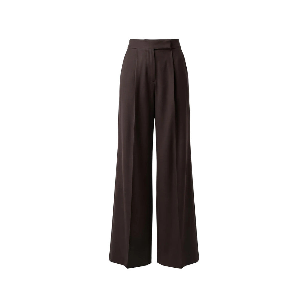 Dark Brown Tailored Pleated Pant 1