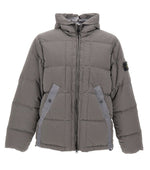 Grey Quilted Hood Jacket 1