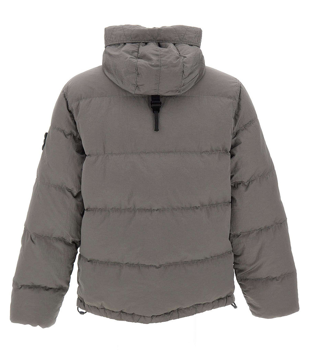 Grey Quilted Hood Jacket 3