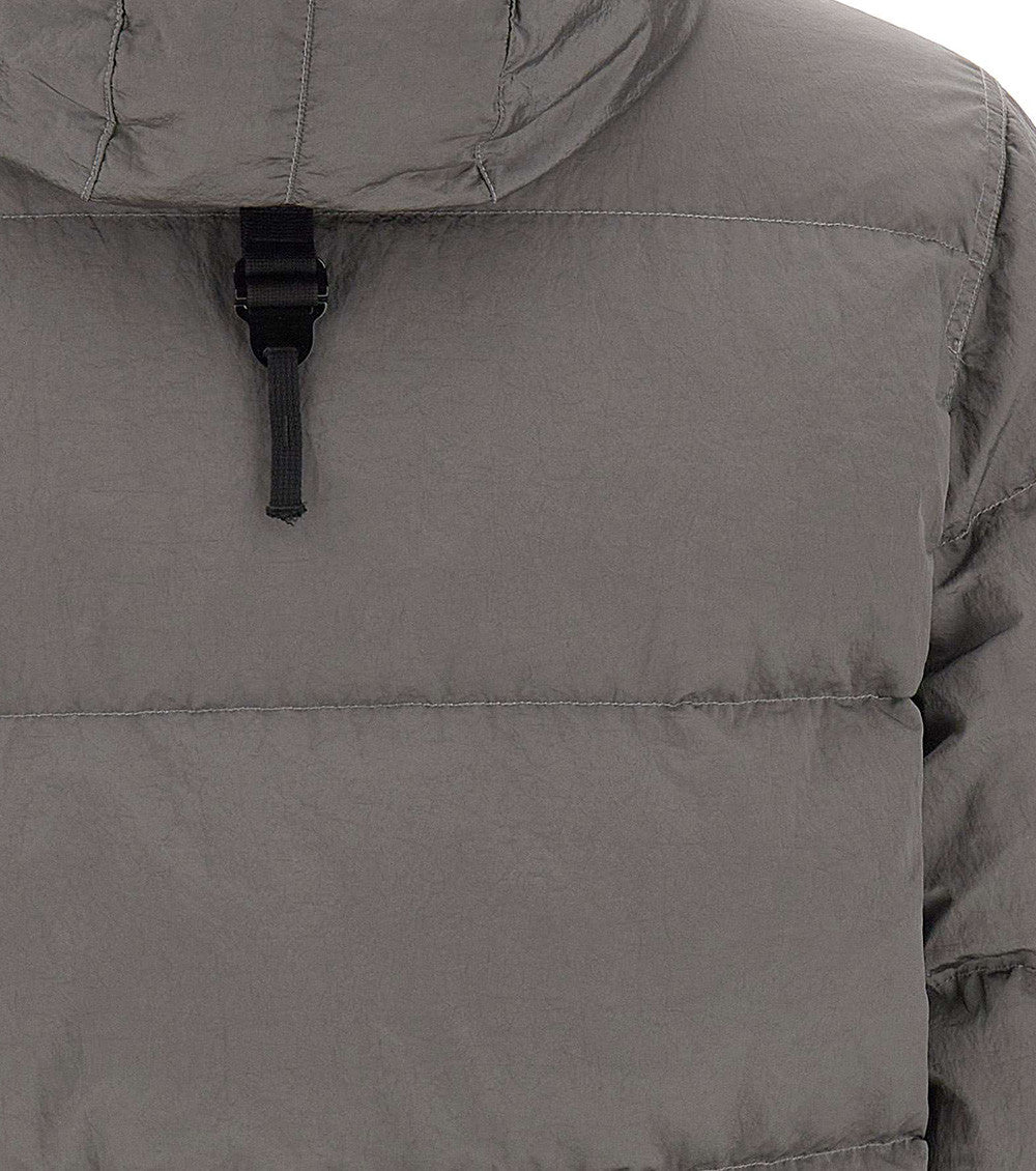 Grey Quilted Hood Jacket 5