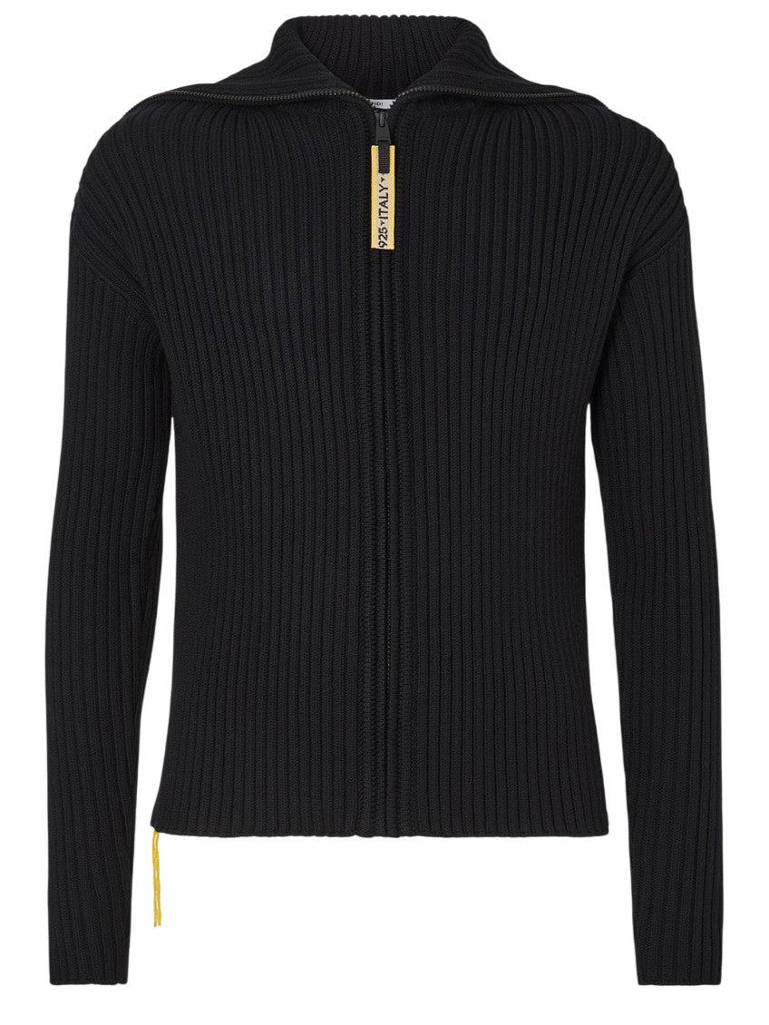 Black Regular Knitted Cardigan 1