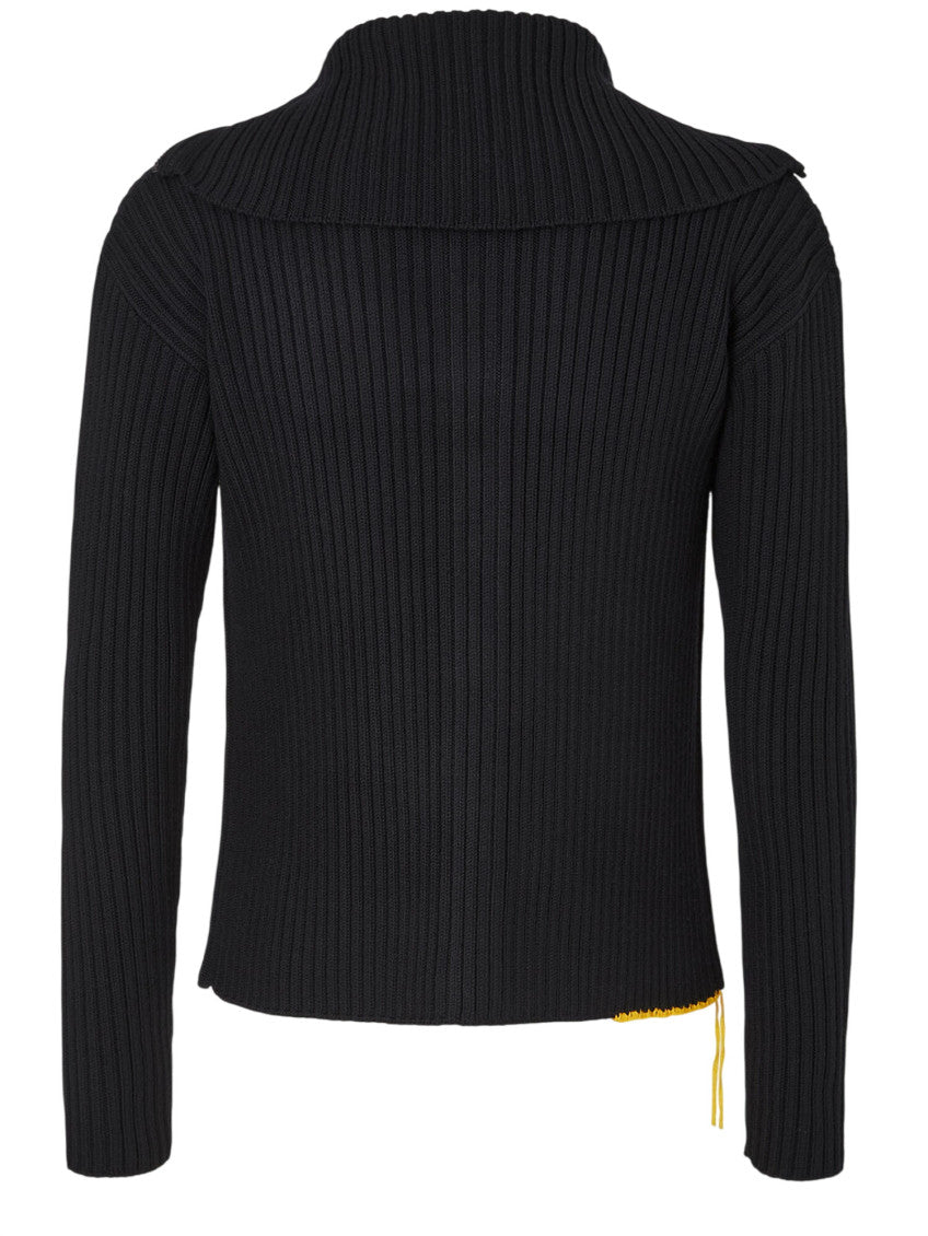 Black Regular Knitted Cardigan 2